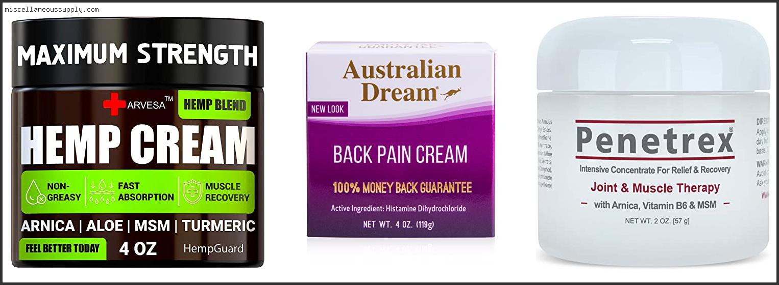 Best Back Muscle Pain Relief Cream